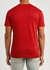 Red logo-embroidered cotton T-shirt - Dolce & Gabbana