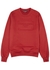 Red logo-embossed cotton sweatshirt - Dolce & Gabbana