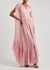 Sienna pink silk-chiffon gown - HUISHAN ZHANG