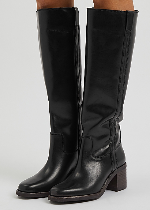 Isabel Marant Seenia 65 black leather knee-high Harvey Nichols