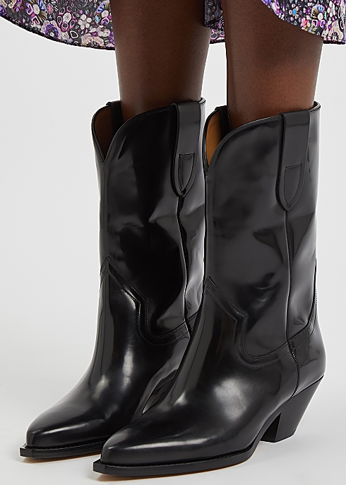 Isabel Marant Dahope 50 black leather ankle boots Harvey Nichols