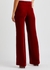Red straight-leg velvet trousers - Stella McCartney