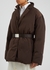 Brown padded belted satin-shell coat - Stella McCartney