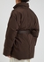Brown padded belted satin-shell coat - Stella McCartney