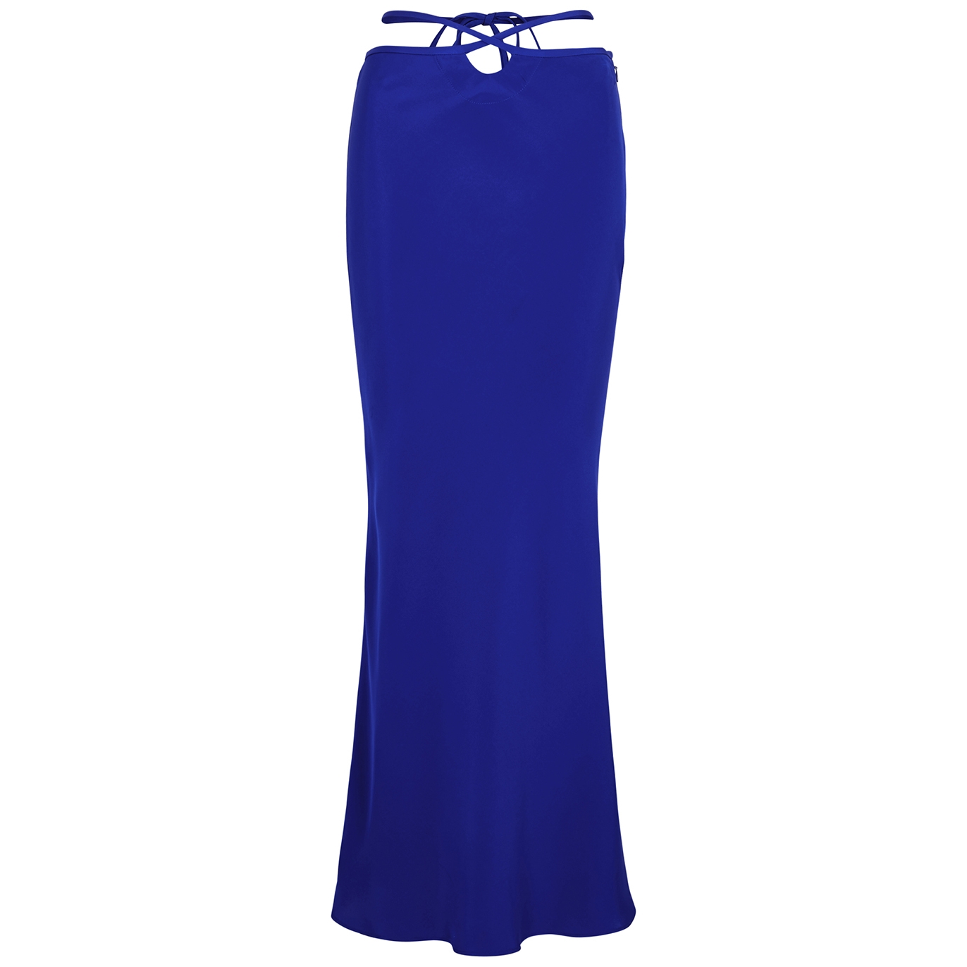 Christopher Esber Blue Wraparound Silk-satin Skirt - 12