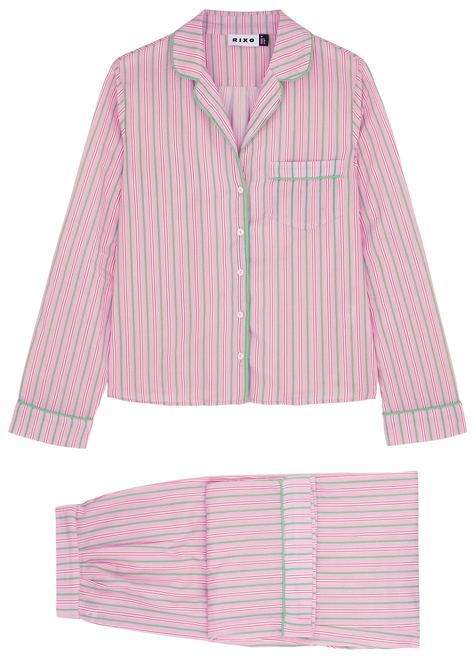 Austin striped cotton pyjama set