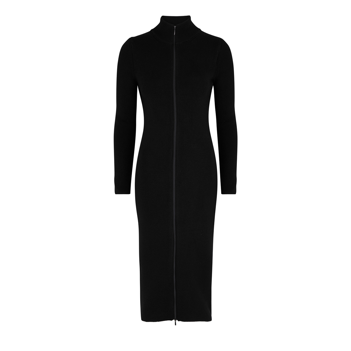 Loewe Ribbed Wool-blend Midi Dress - Black - S