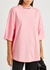 Pink logo-print cotton T-shirt - Palm Angels