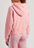 Pink logo hooded cotton sweatshirt - Palm Angels
