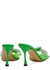 Double Bow 95 green crystal-embellished PVC mules - MACH & MACH
