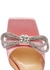 Double Bow 95 pink satin mules - MACH & MACH
