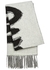 Ivory graffiti-intarsia wool scarf - Alexander McQueen