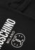 Black logo-print cotton shorts - MOSCHINO