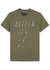 Army green logo-print cotton T-shirt - MOSCHINO