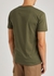 Green loqo-appliquéd cotton T-shirt - MOSCHINO