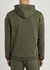 Green logo-appliquéd hooded cotton sweatshirt - MOSCHINO
