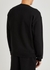 Black logo-print cotton sweatshirt - MOSCHINO
