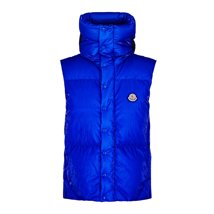 MONCLER LAWU QUILTED GLOSSED SHELL GILET