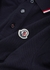 Navy logo piqué cotton polo shirt - Moncler