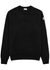 Black logo-intarsia wool jumper - Moncler