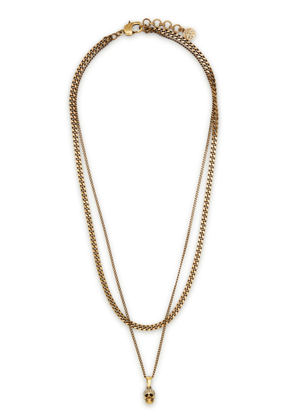 Alexander McQueen Layered gold-tone chain necklace