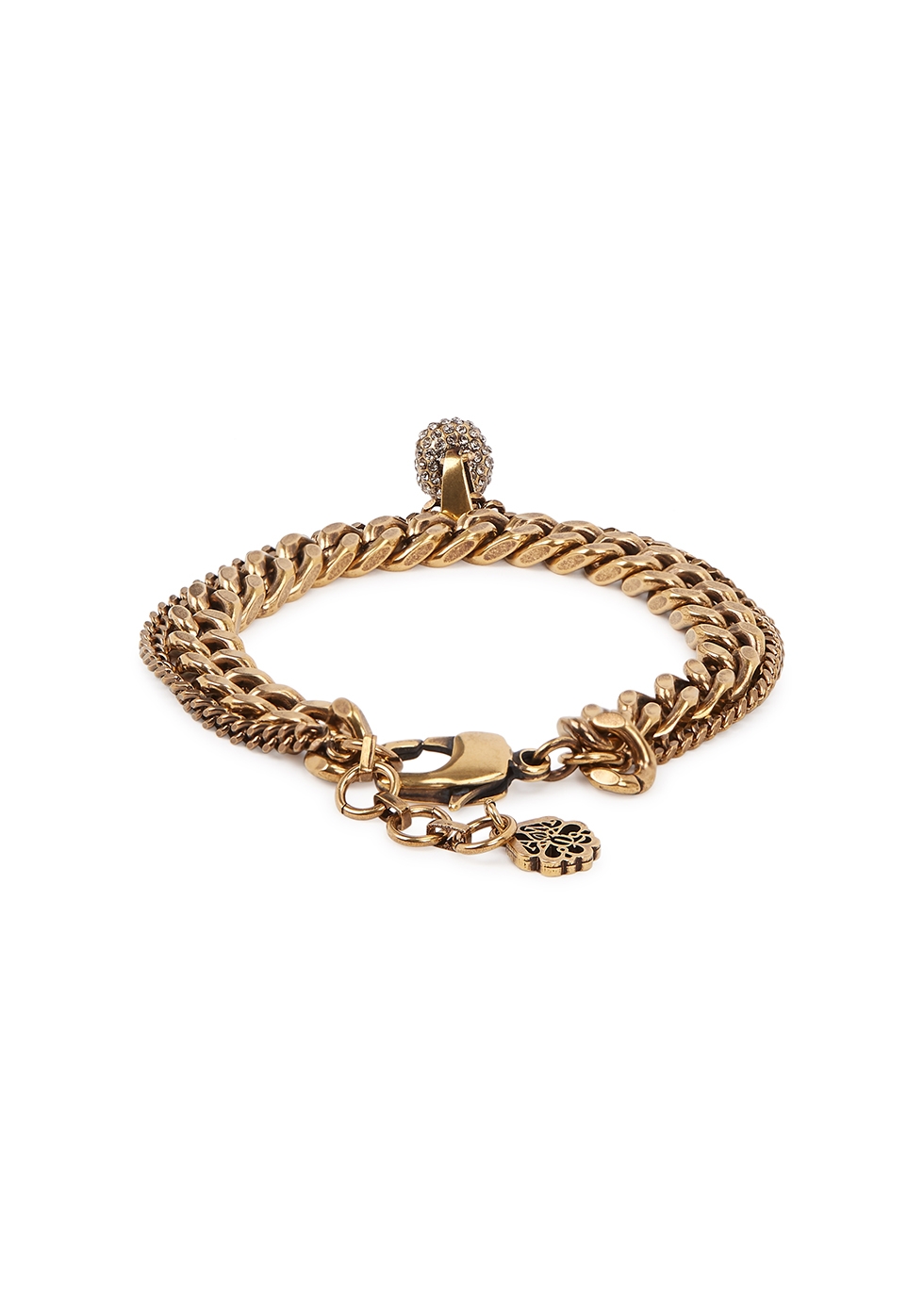 Layered gold-tone chain bracelet