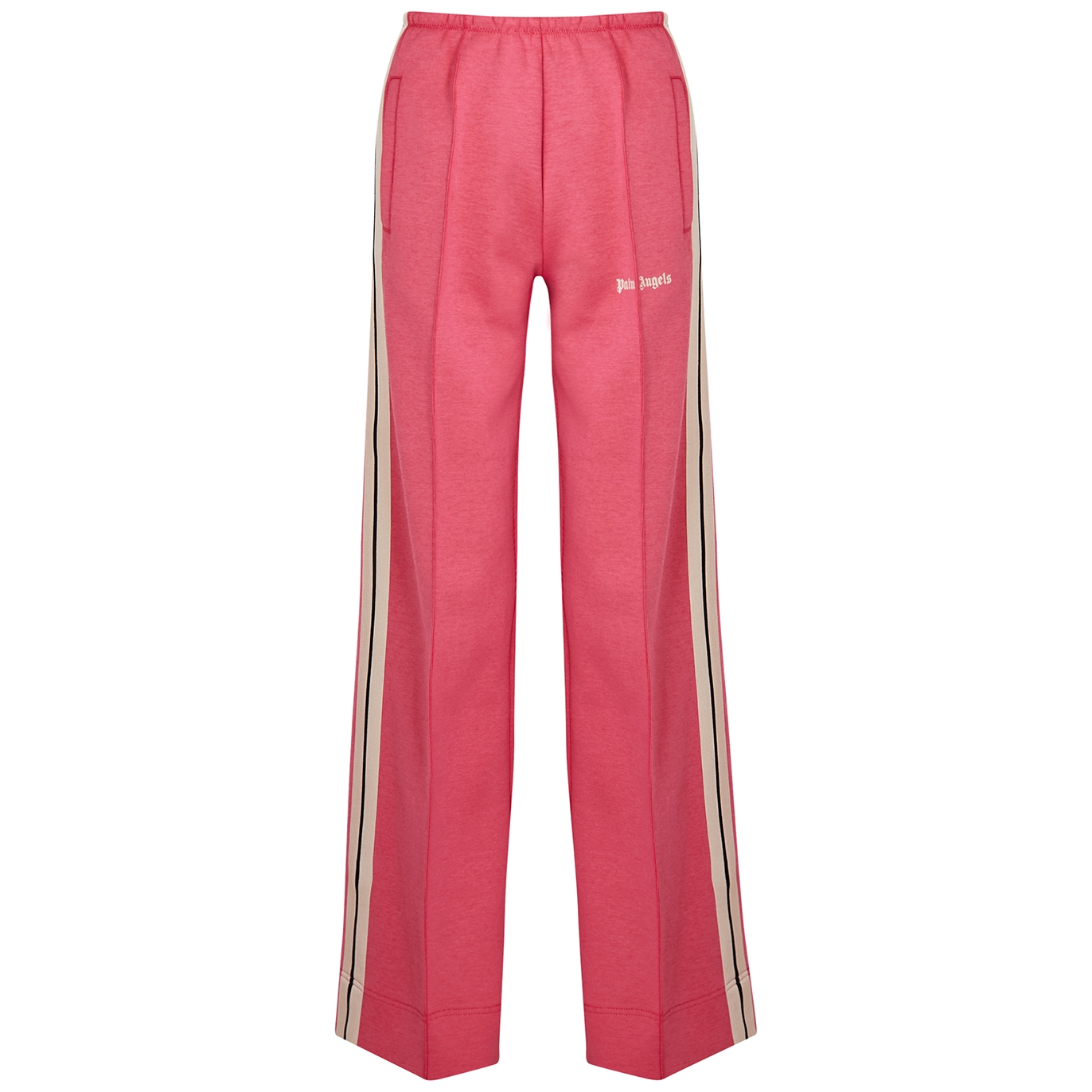 Palm Angels Pink Striped Jersey Track Pants - M
