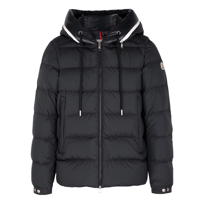 Moncler Cardere Black Quilted Shell Jacket | ModeSens