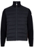 Navy quilted shell and wool jacket - Moncler
