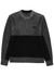 Grey panelled logo ribbed wool jumper - Moncler