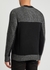 Grey panelled logo ribbed wool jumper - Moncler