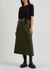 Army green cotton-blend maxi skirt - Moncler
