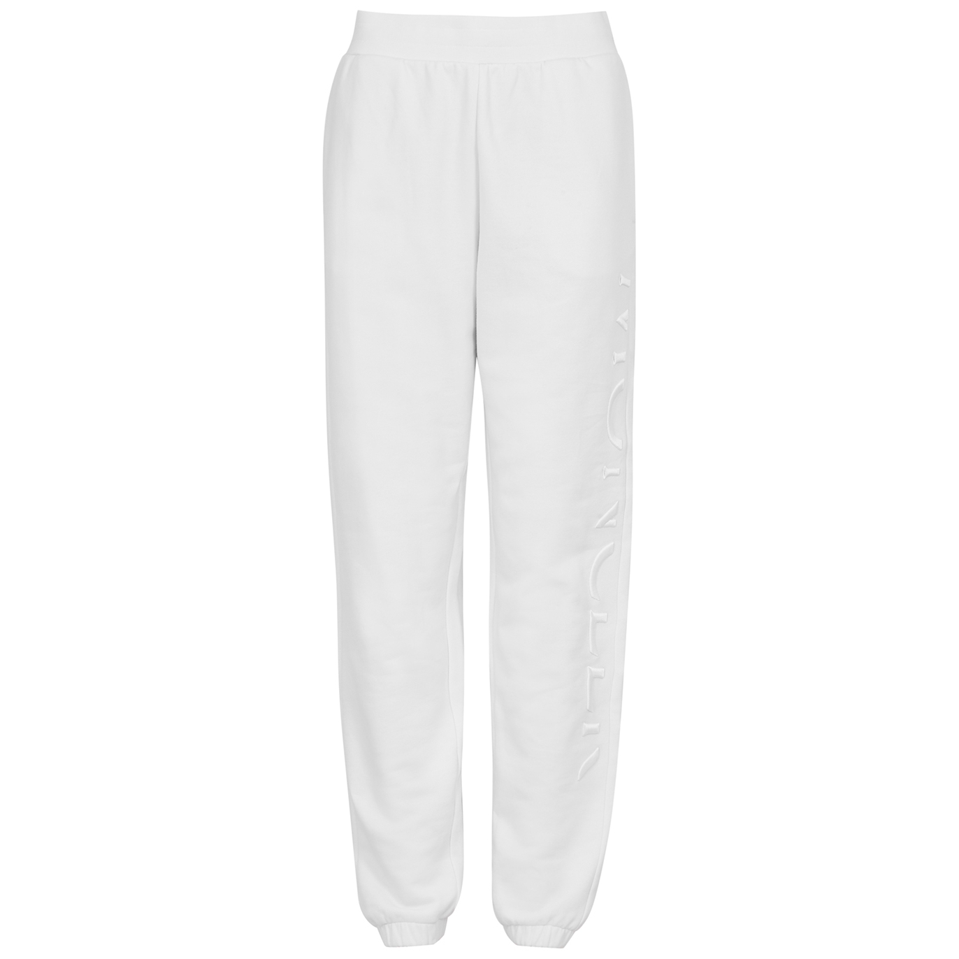 Moncler White Logo-embroidered Cotton Sweatpants, Sweatpants, White - XS