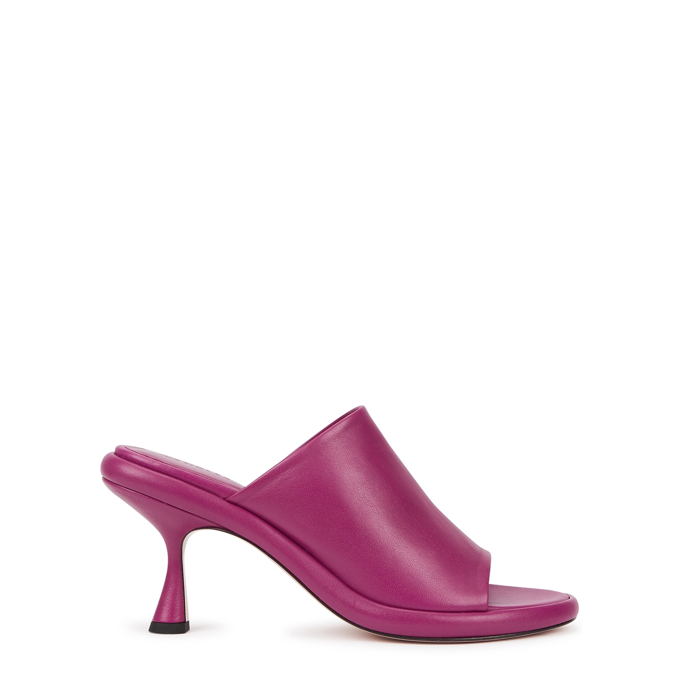 Wandler June 75 Raspberry Leather Mules - Pink - 7