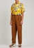 Brown straight-leg wool trousers - Gucci