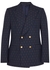 Navy horsebit-jacquard wool blazer - Gucci
