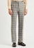 Checked linen and wool-blend trousers - Gucci