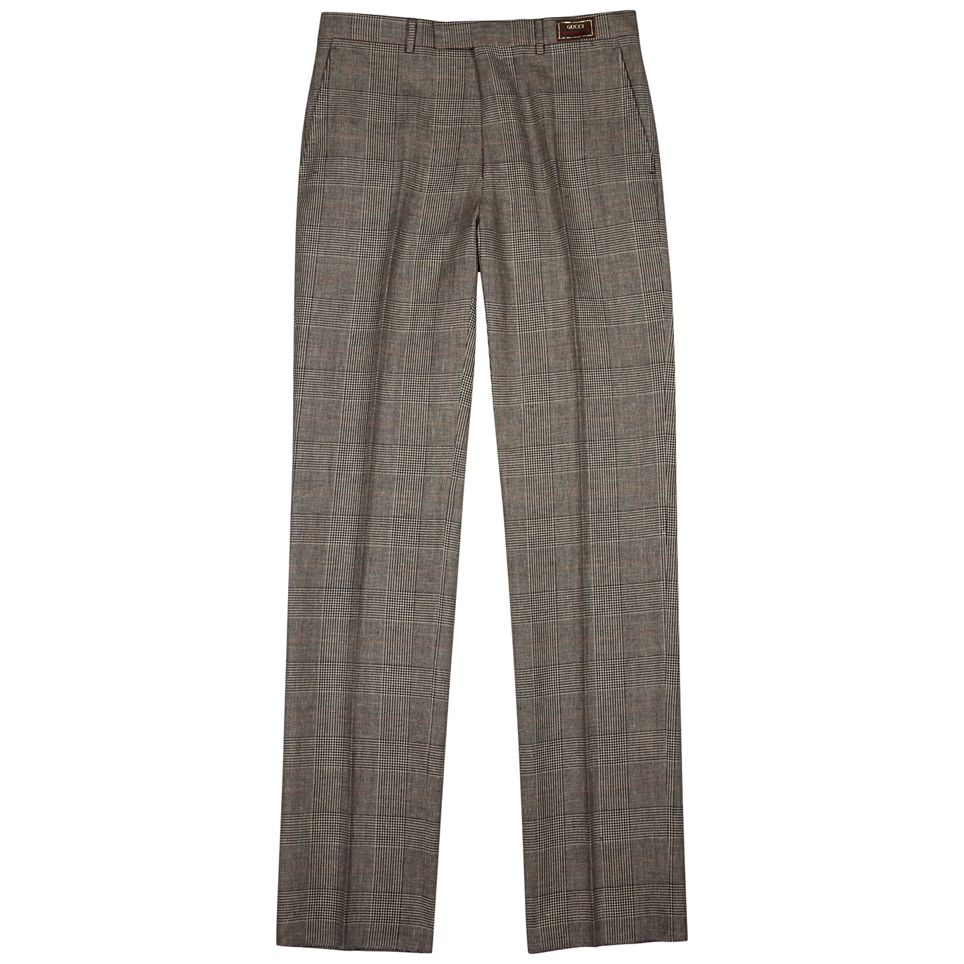 Gucci Checked Wool-blend Trousers - Grey - 50