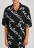 Scribble black logo-print crinkled shirt - Balenciaga