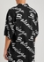Scribble black logo-print crinkled shirt - Balenciaga