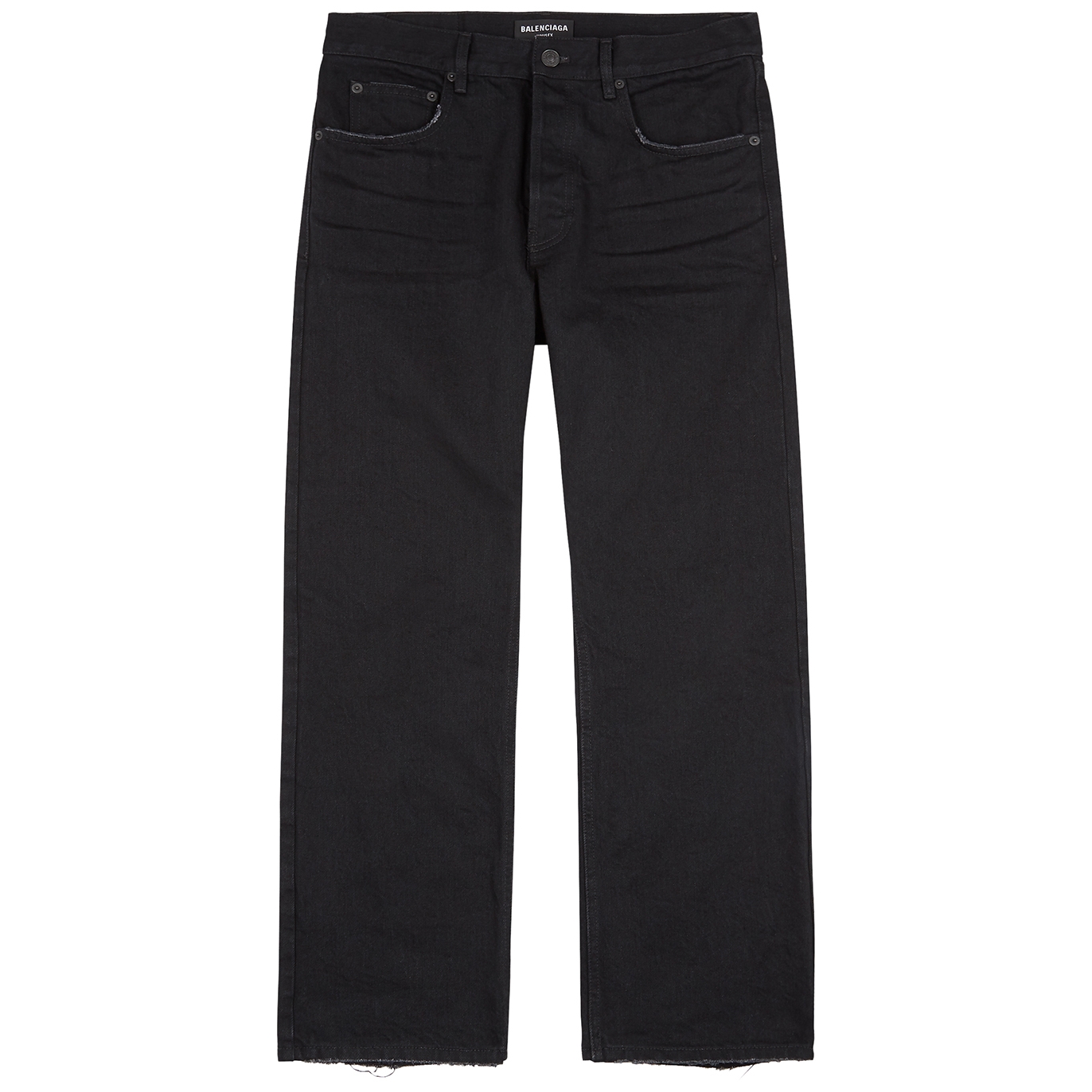Balenciaga Black Distressed Slim-leg Jeans - W32