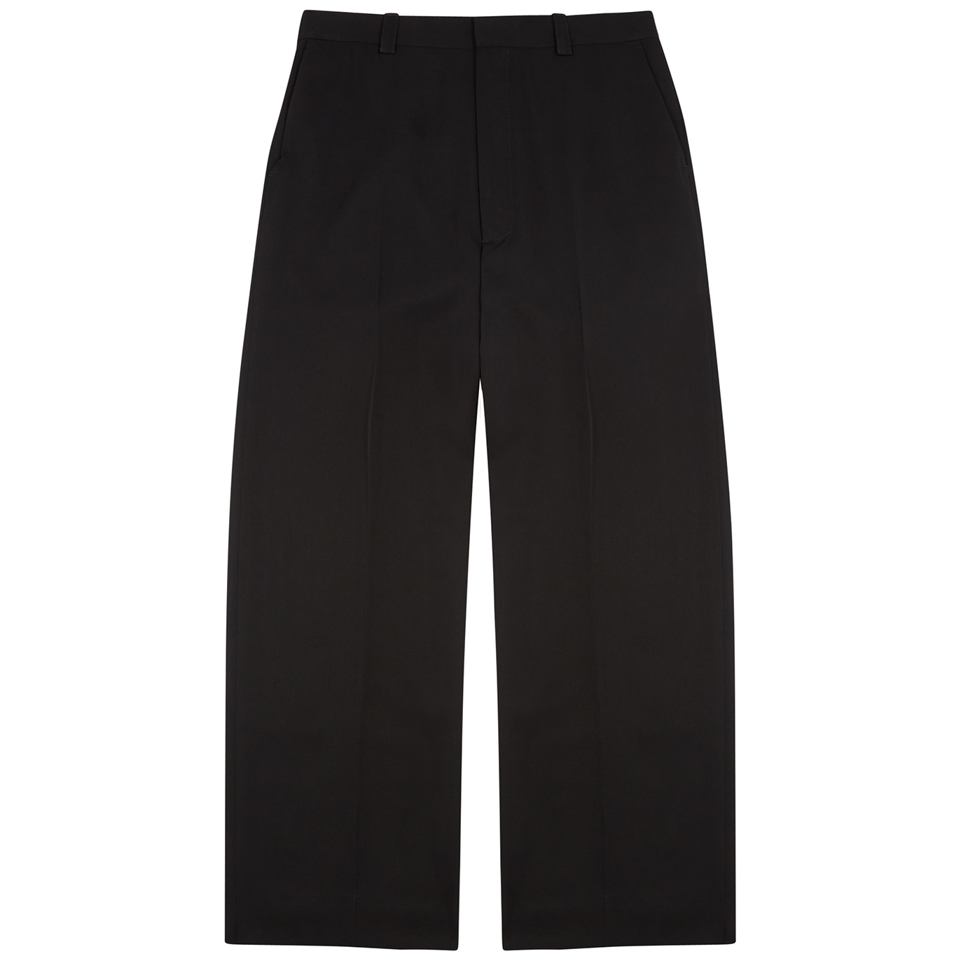 Balenciaga Black Wide-leg Twill Trousers - L
