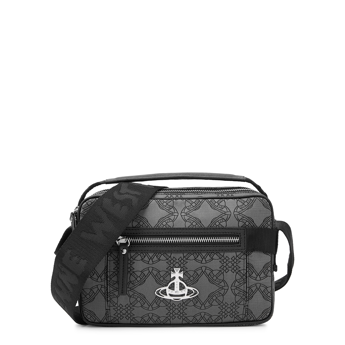 Vivienne Westwood Billie Logo-jacquard Canvas Cross-body Bag - Black/Grey