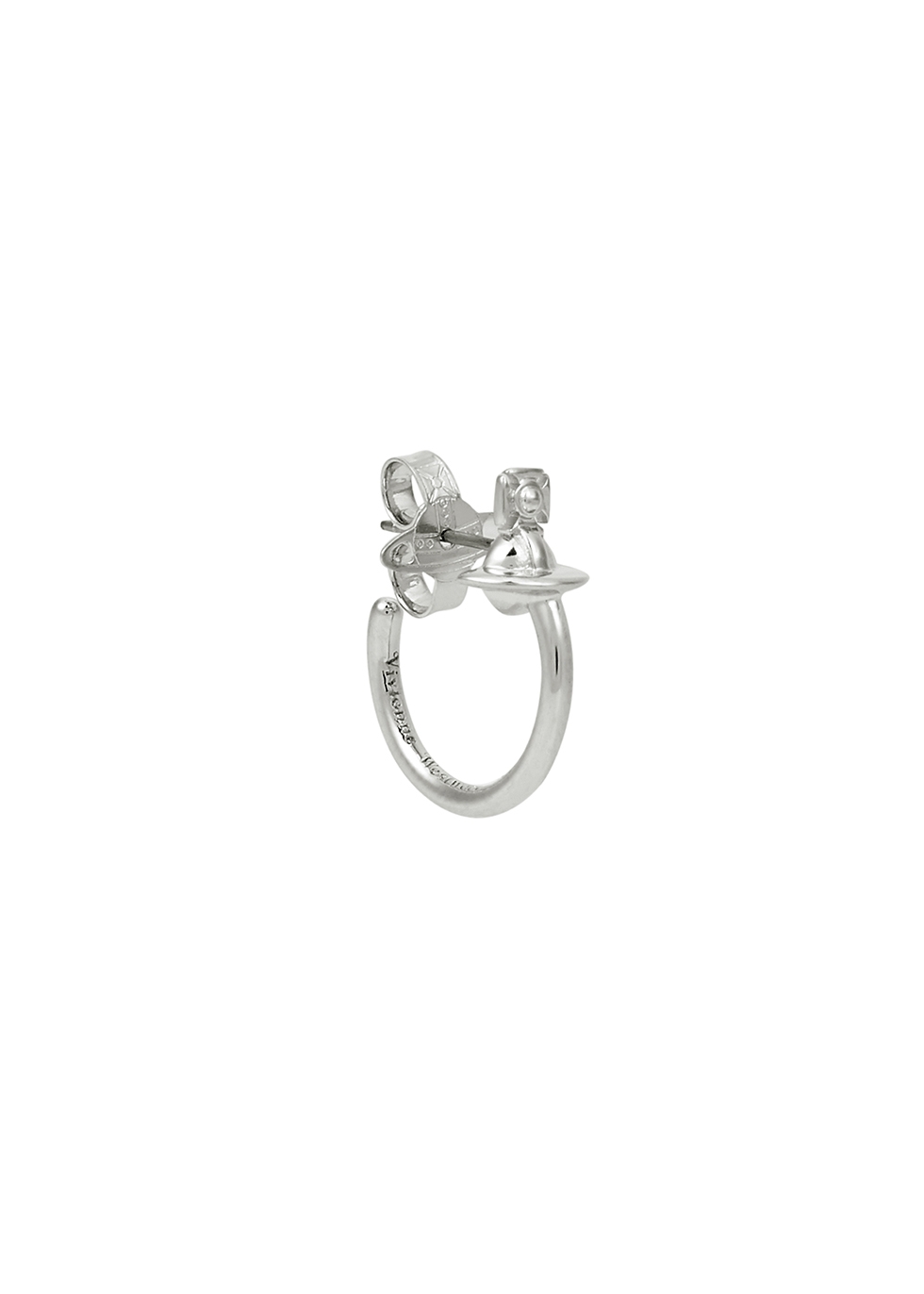 Harvey Nichols Men Accessories Jewelry Earrings Hoop Minerva silver-tone single hoop earring 