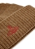 Brown logo-embroidered wool beanie - Vivienne Westwood