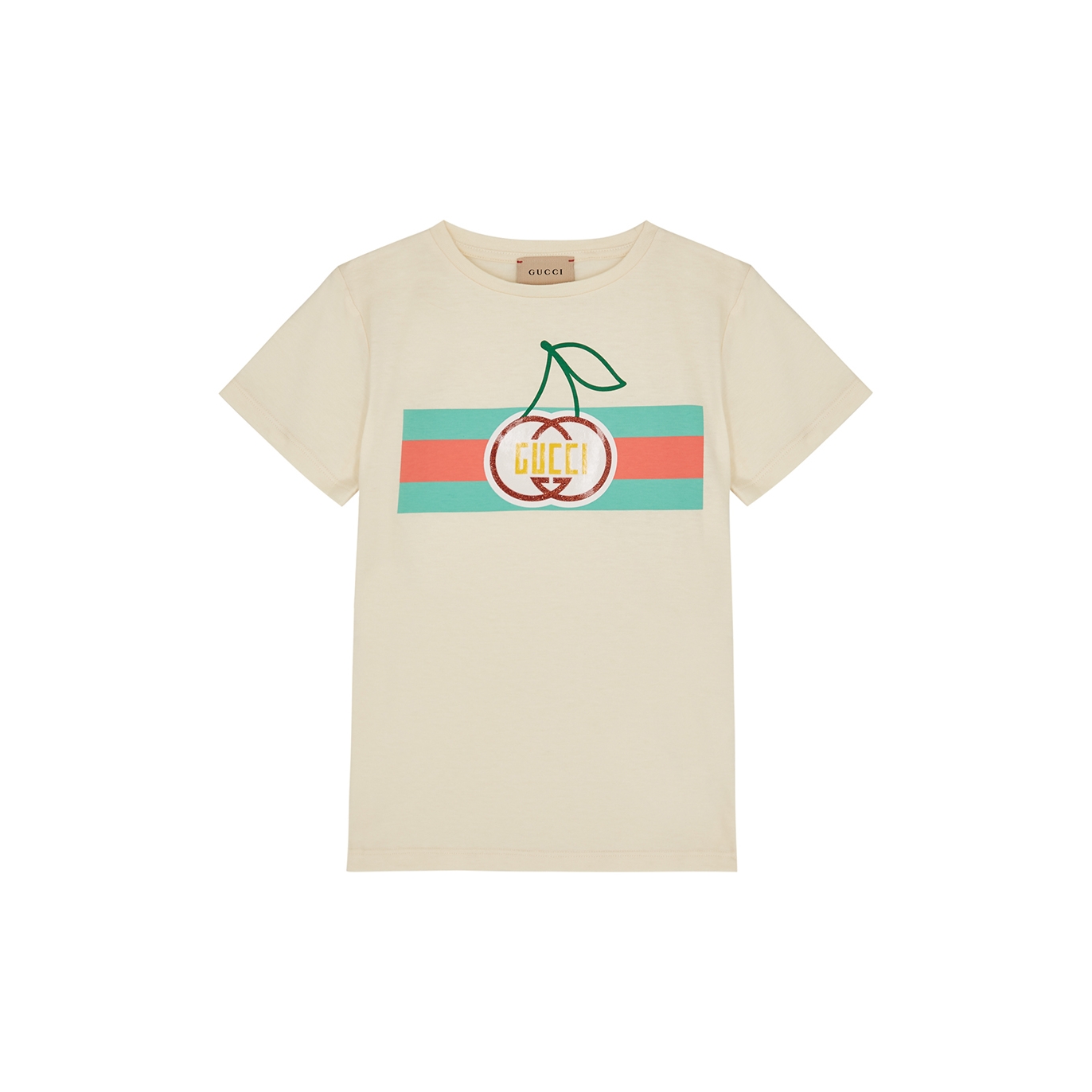 Gucci Kids Yellow Printed Cotton T-shirt - Multicoloured - 10 Years