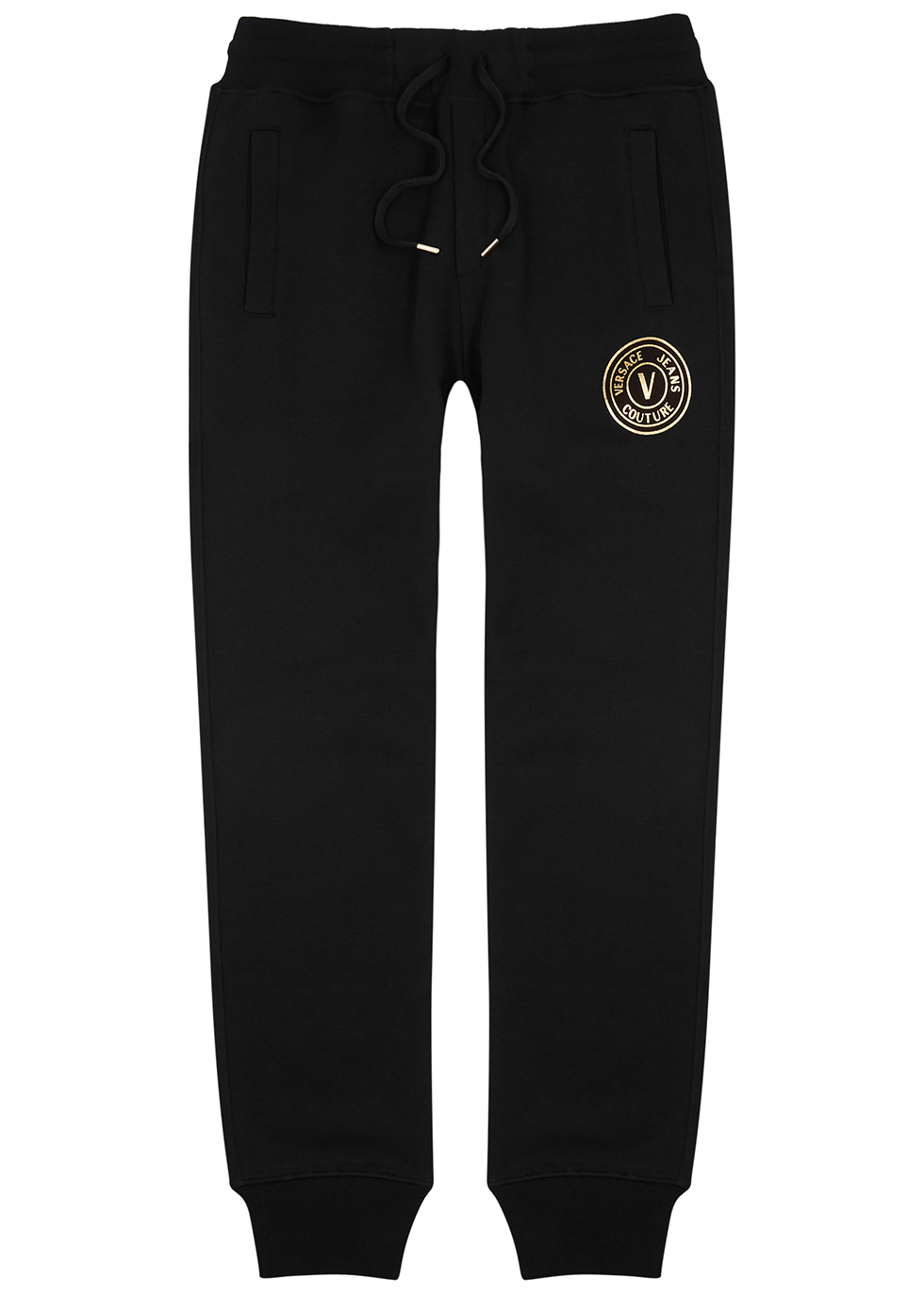 Black logo-print cotton sweatpants