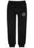 Black logo-print cotton sweatpants - Versace Jeans Couture