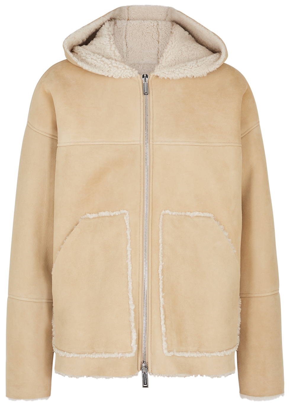 Dsquared2 Sand hooded shearling jacket - Harvey Nichols