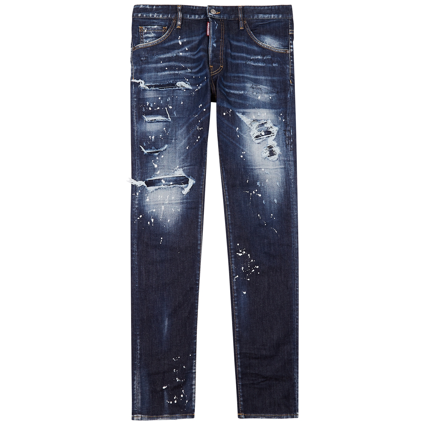 Dsquared2 Cool Guy Blue Distressed Slim-leg Jeans - Navy - 48